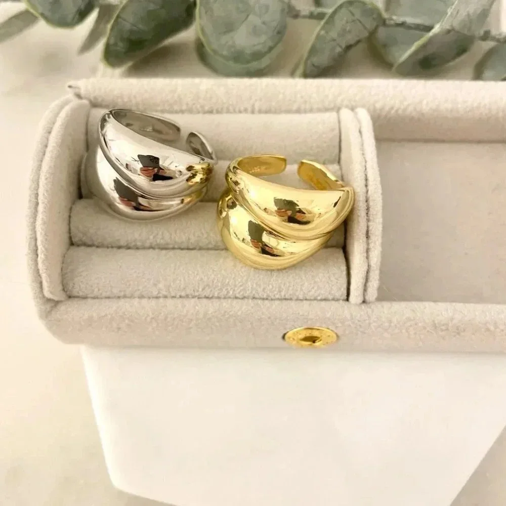 925 Sterling Silver Chunky Ring Thick Dome Ring Silver Statement Ring Bold Ring